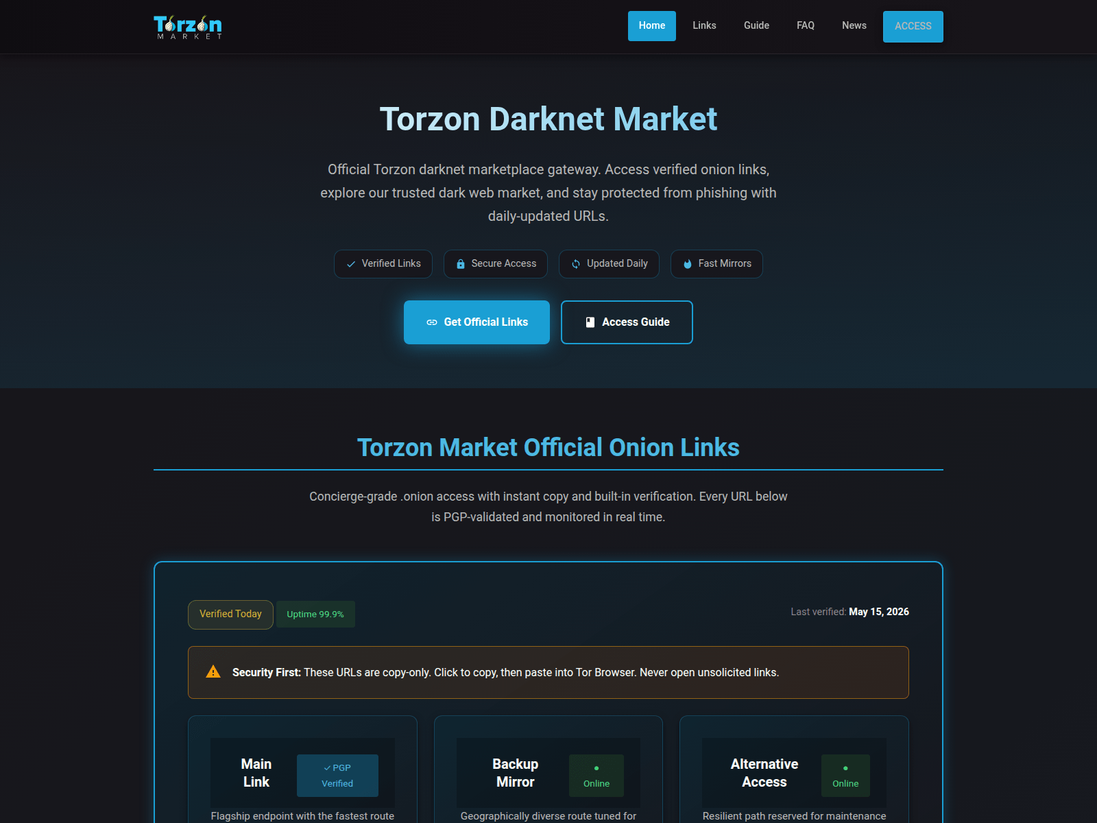Screenshot of markettorzon.com