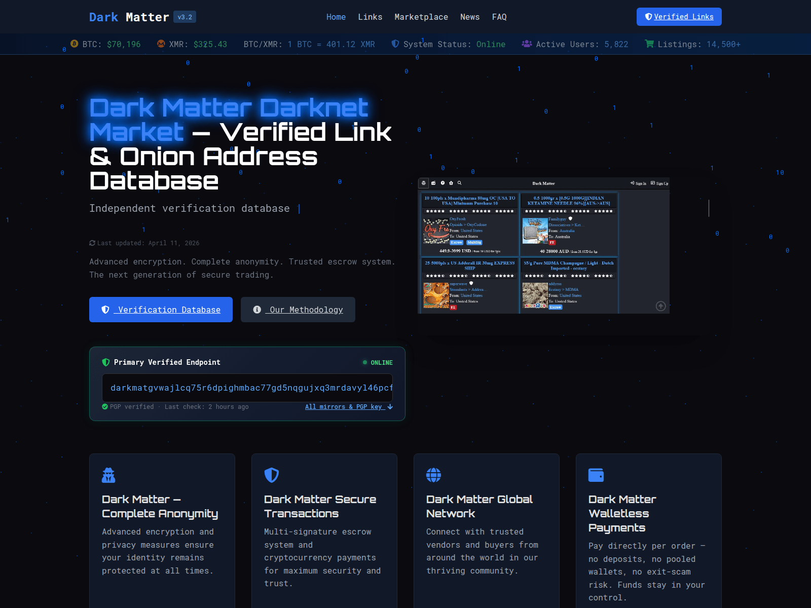Screenshot of darkmatter-dnm.com