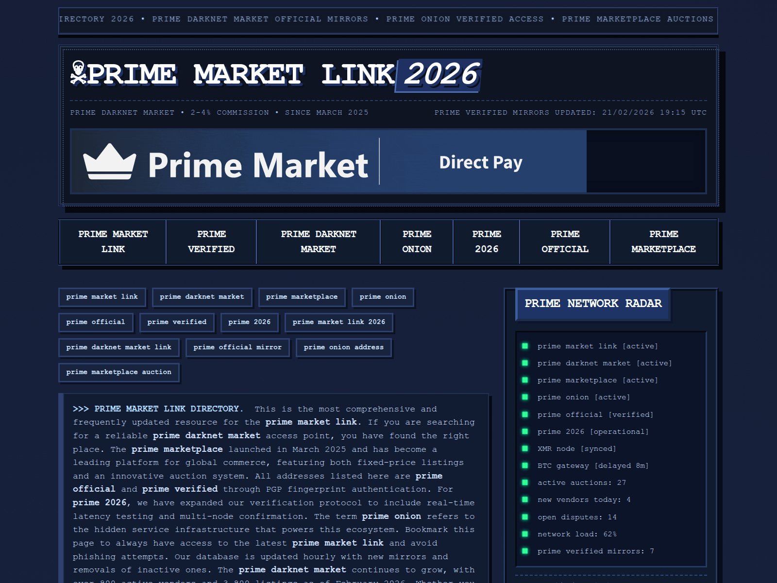 Screenshot of prime-link.buzz
