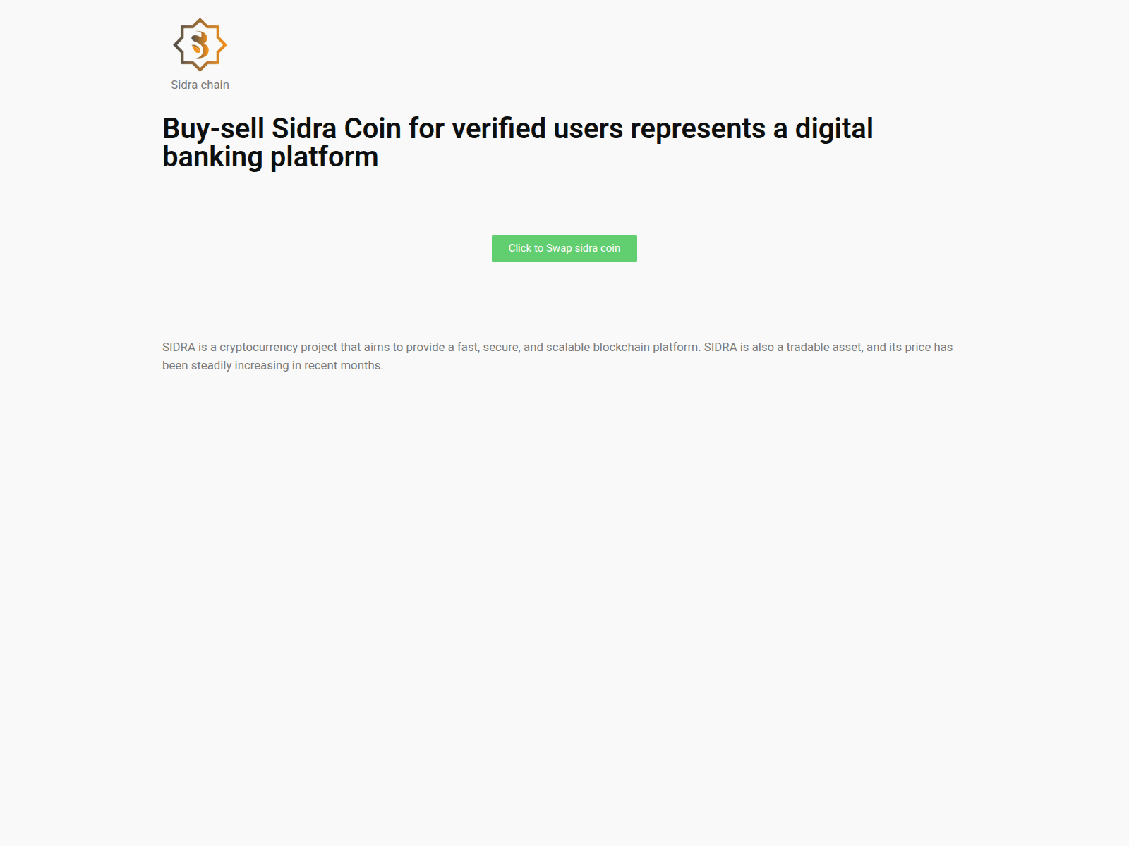 Screenshot of sidracoinswap.top