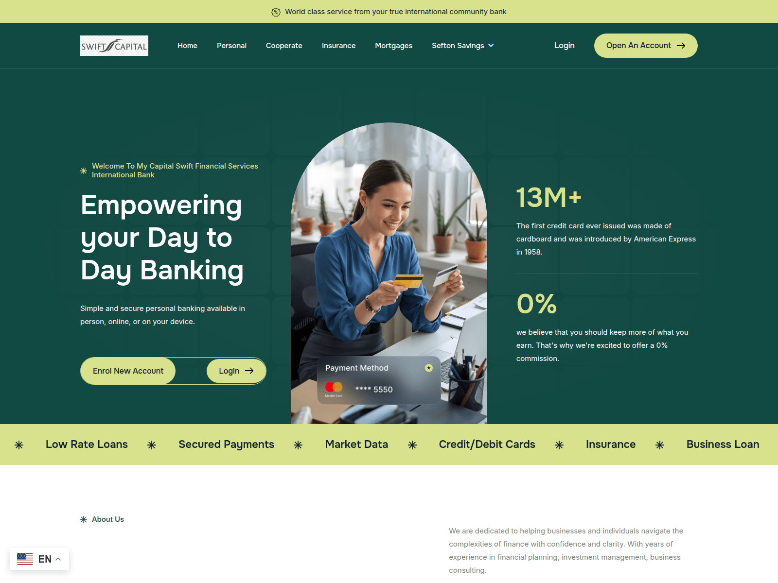 Screenshot of mycapitalaswift.com