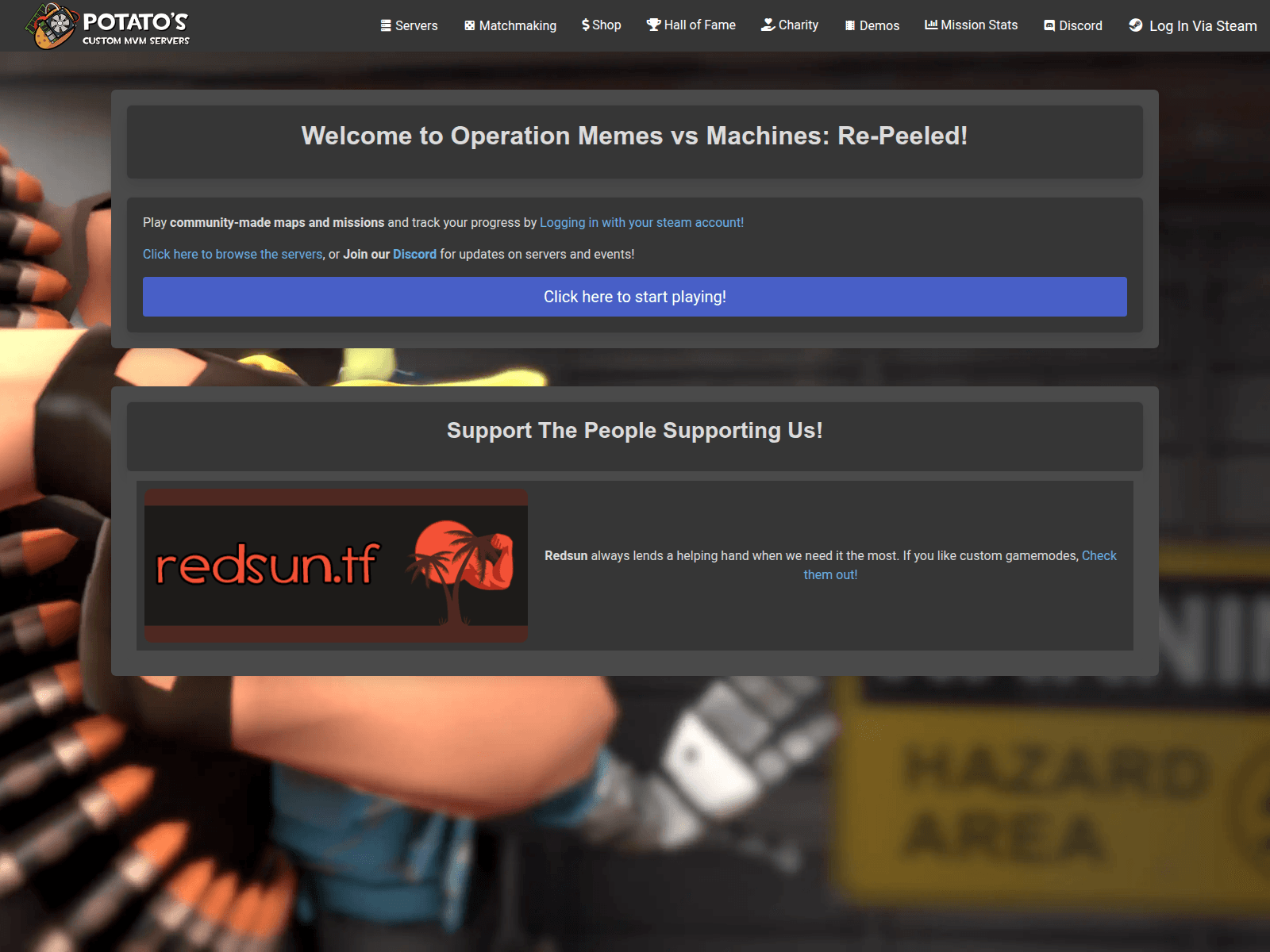 Screenshot of potato-serv.com