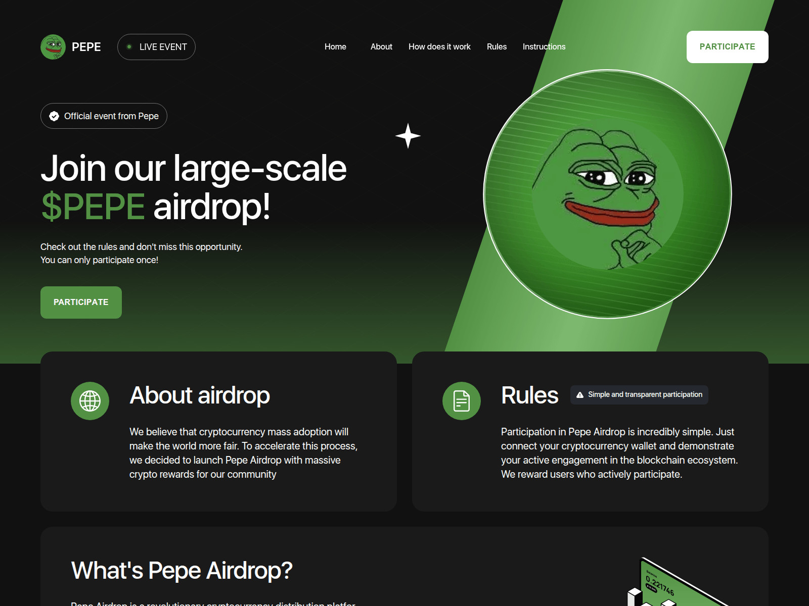 Screenshot of pepeofsolana.vip