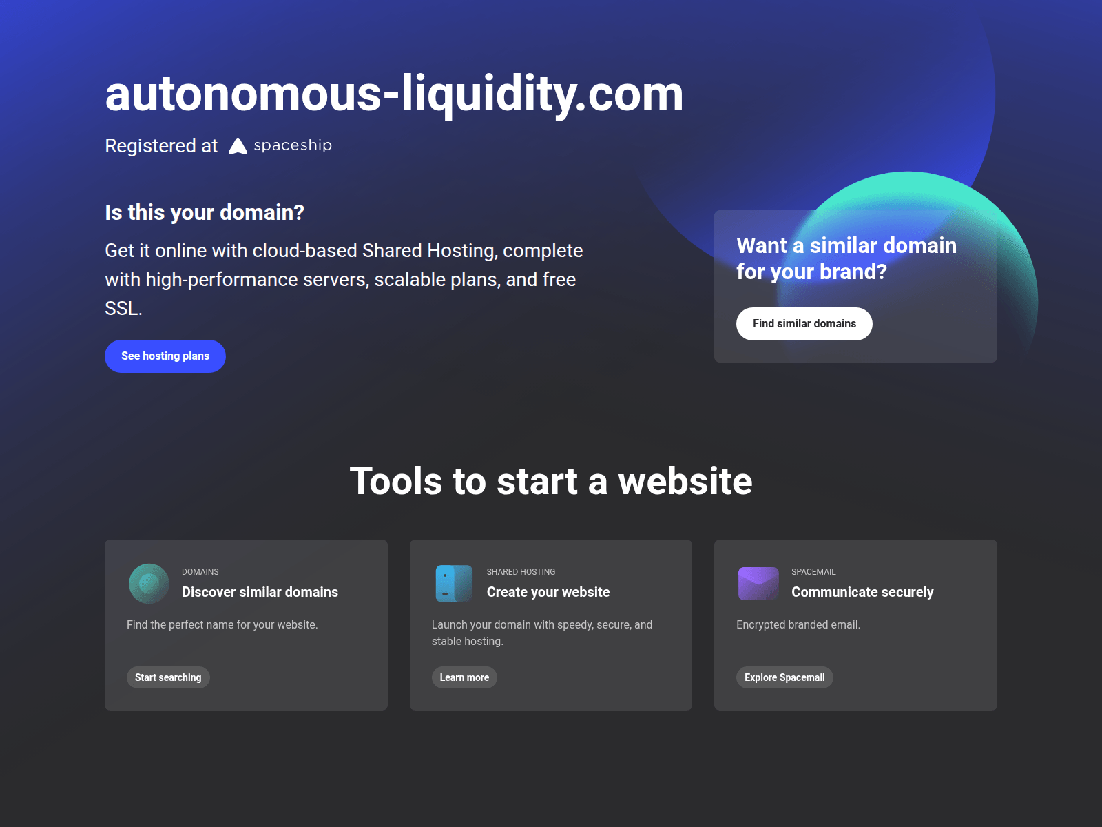 Screenshot of autonomous-liquidity.com