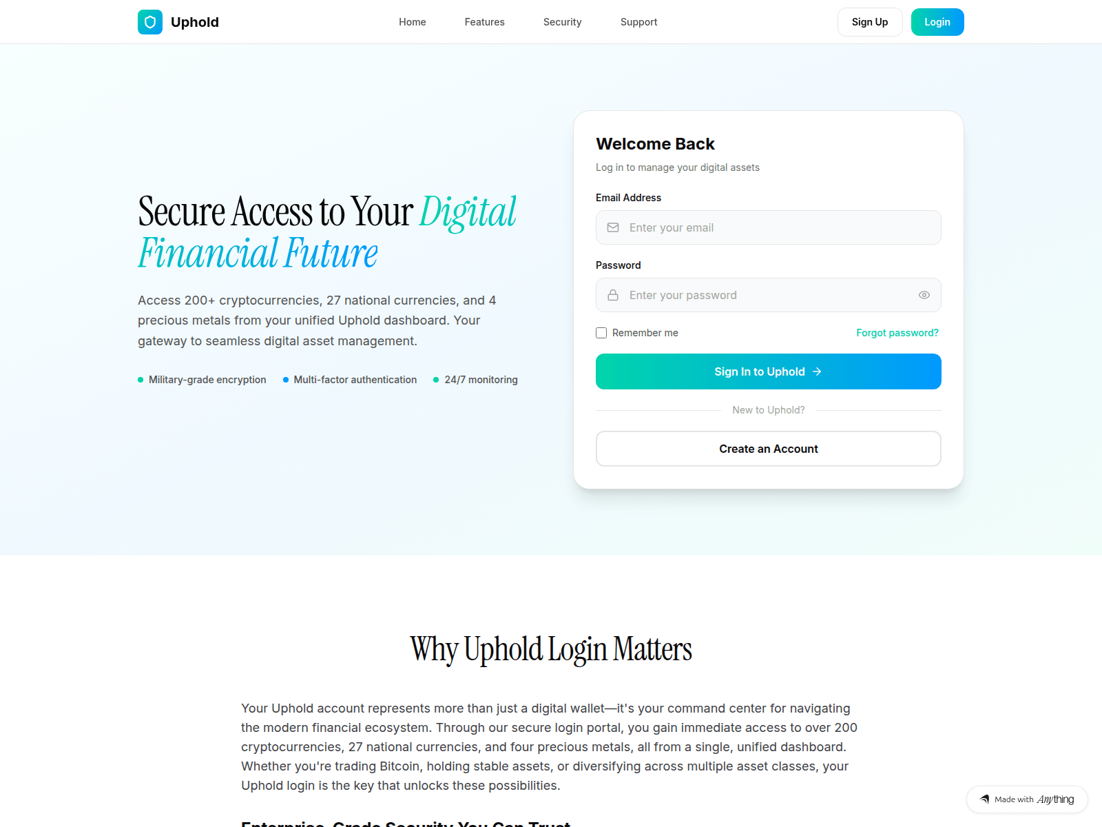 Screenshot of net-uphold.created.app