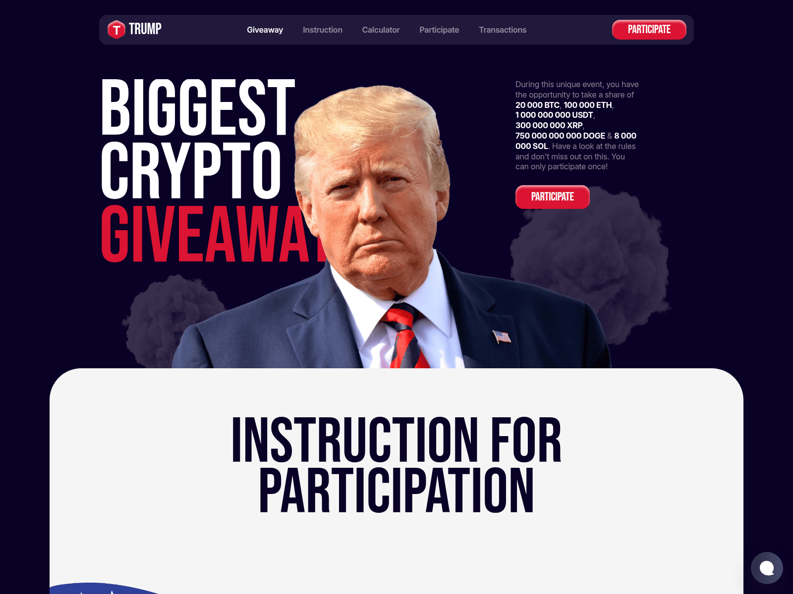 Screenshot of trumpus.org