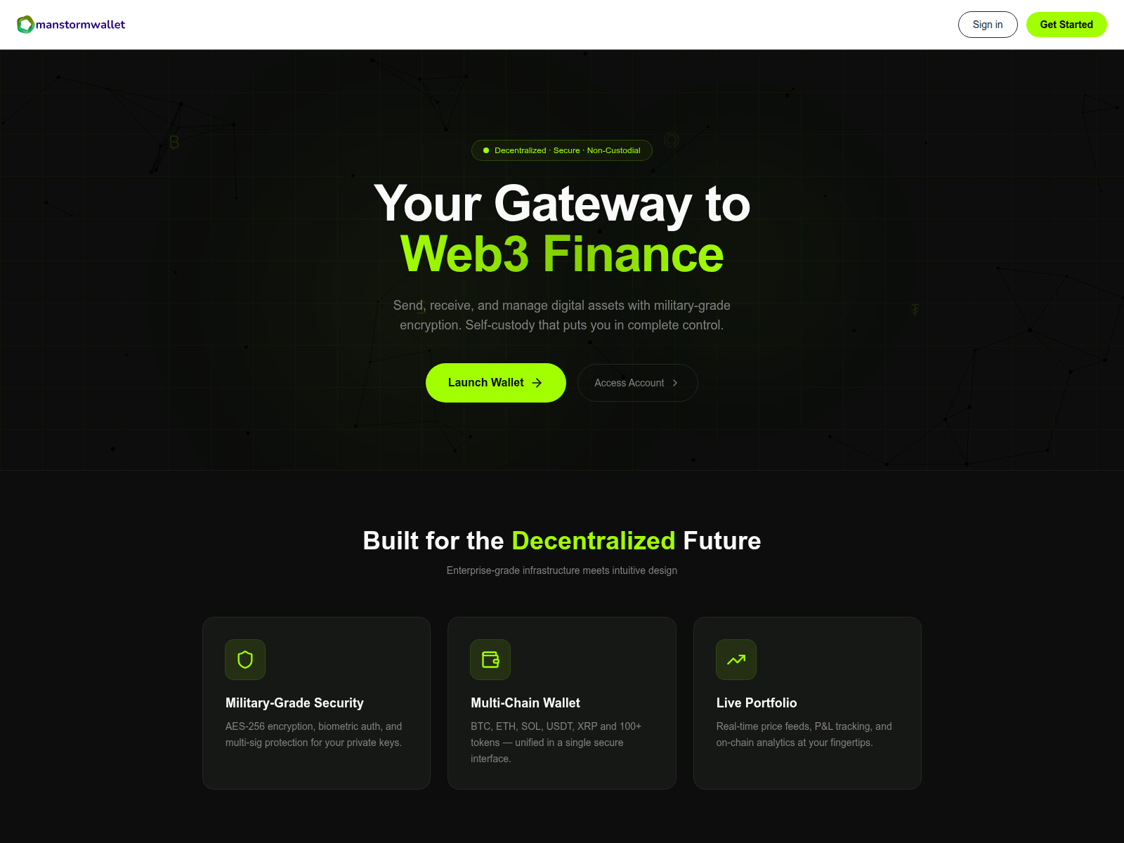 Screenshot of manstormwallet.online