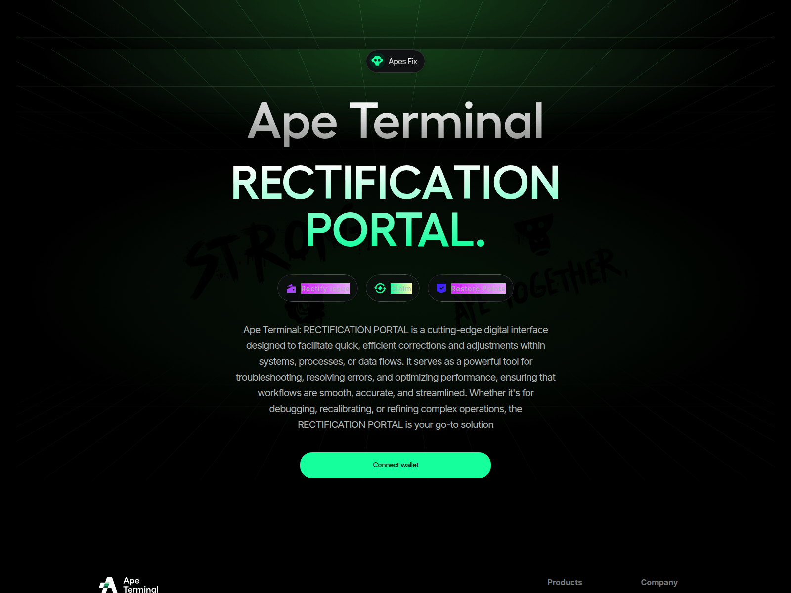 Screenshot of apeterminal-restore.pages.dev