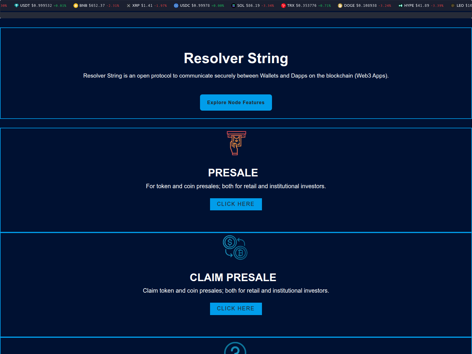 Screenshot of tokenstakevault.pages.dev