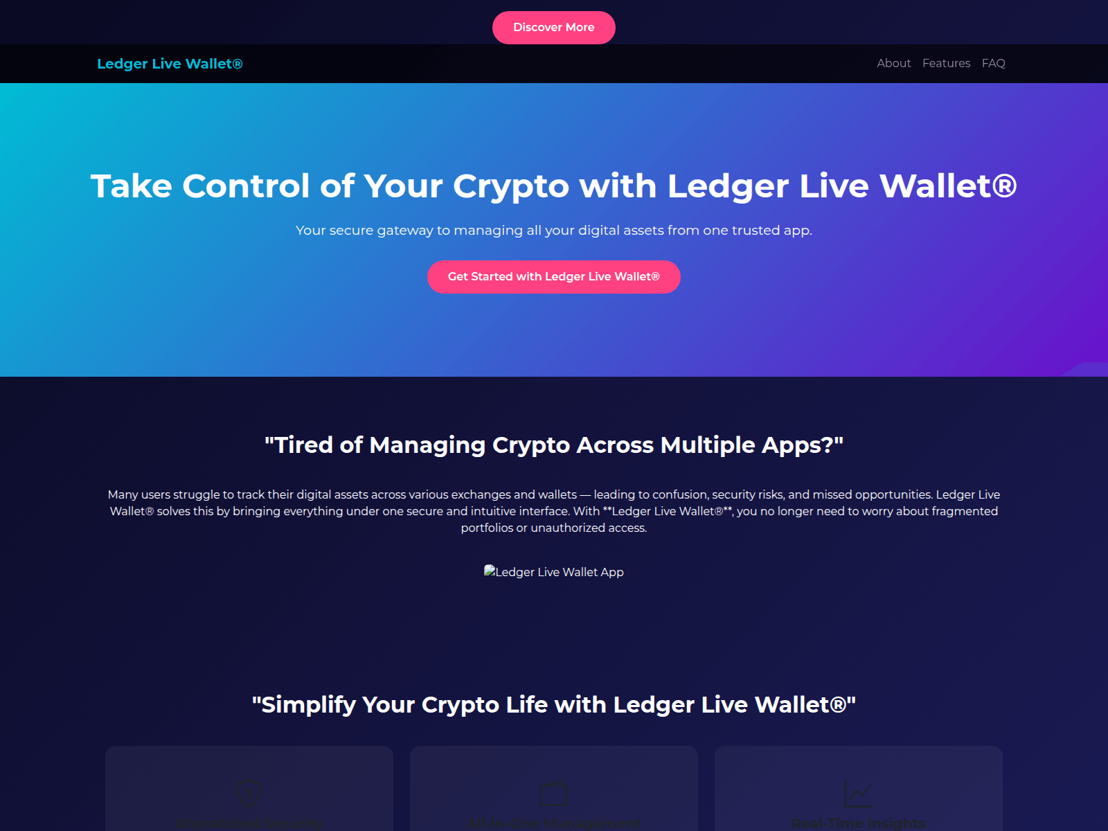 Screenshot of manage-ledgrlive.pages.dev