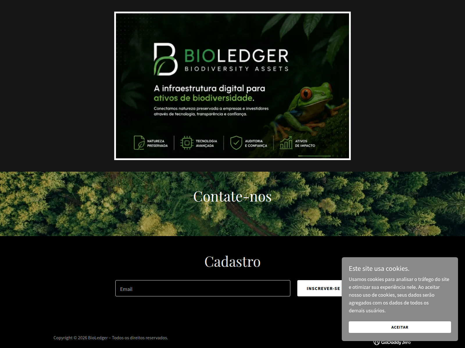 Screenshot of bio-ledger.org
