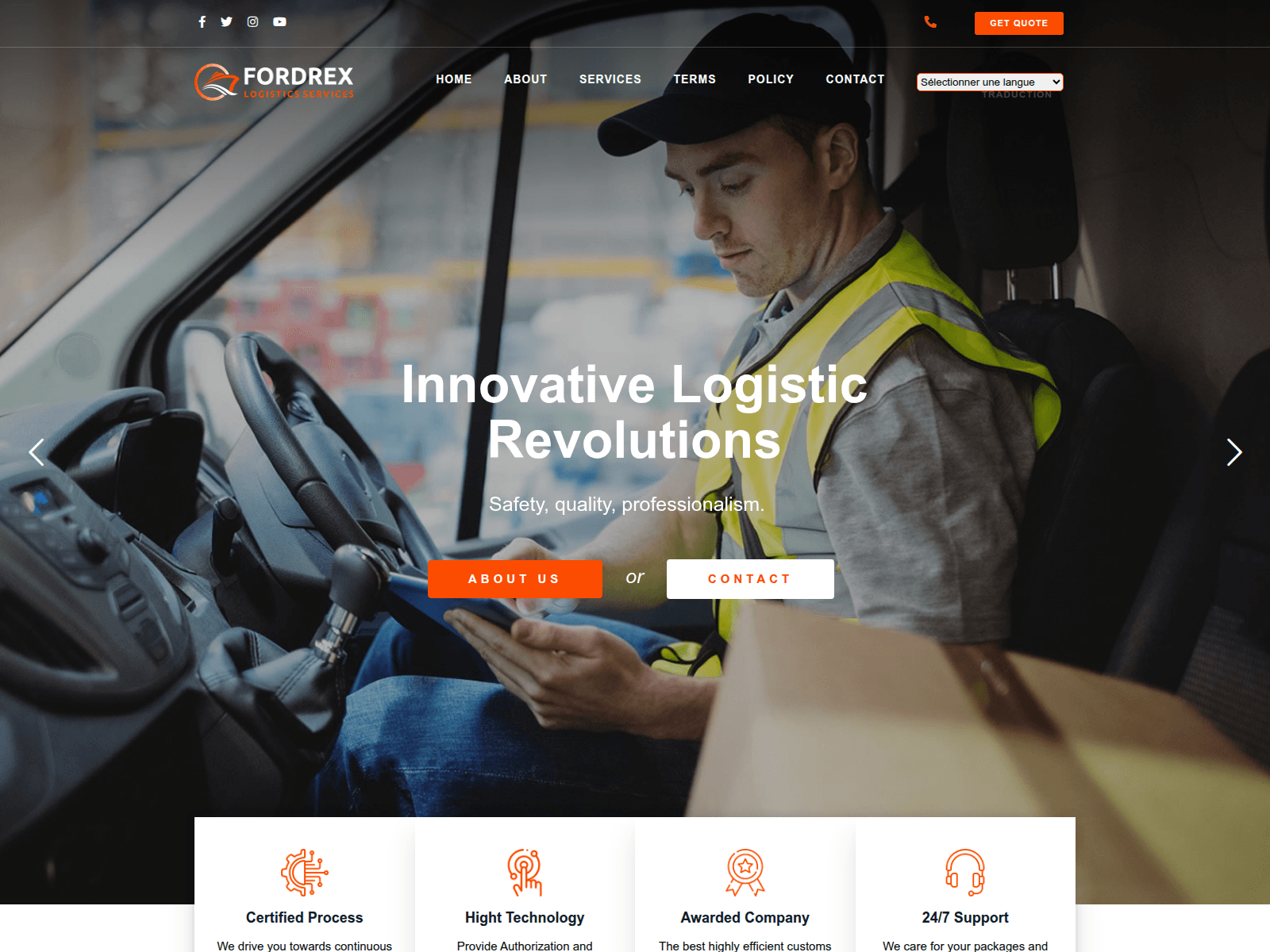 Screenshot of fordrexlogistics.com