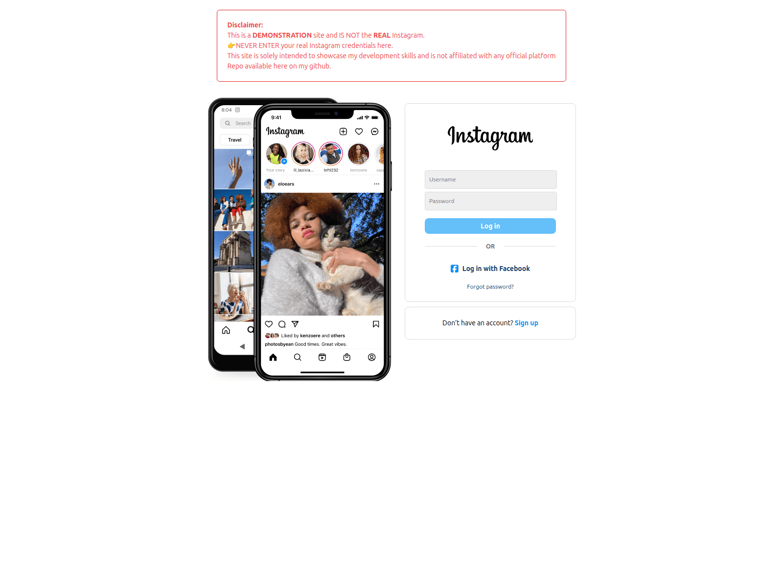 Screenshot of instagram-clone-cornuel.vercel.app