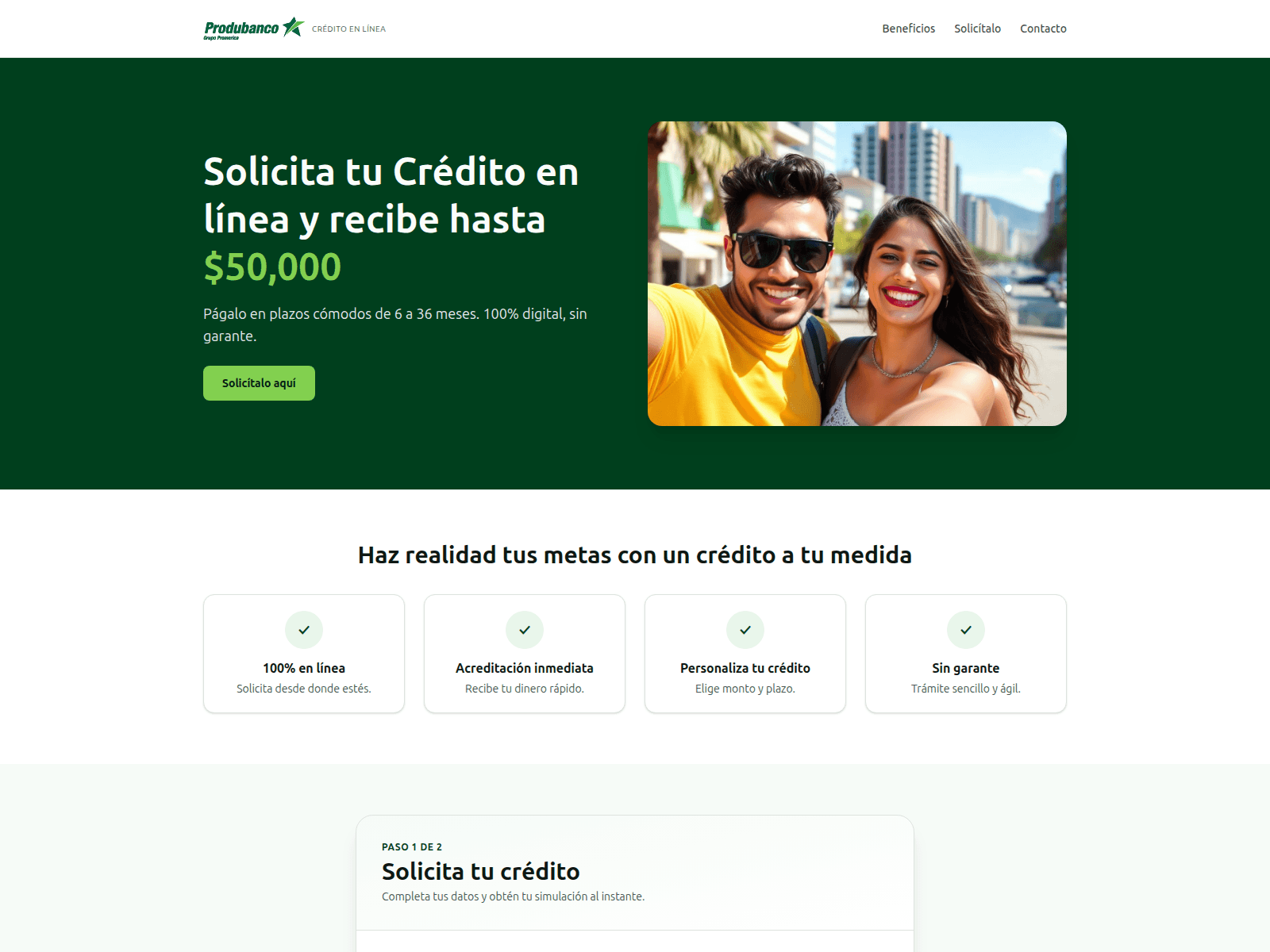 Screenshot of creditos-produbanc.online