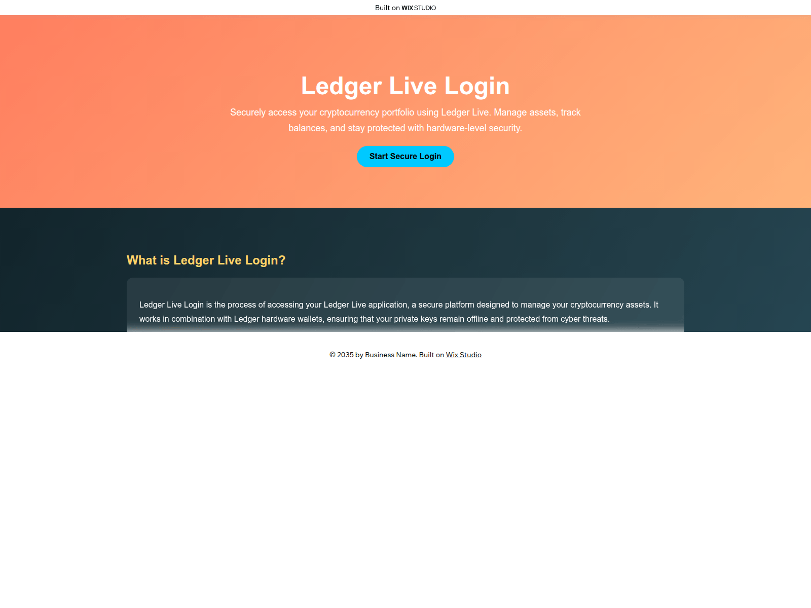 Screenshot of livesso-ledgrio.wixstudio.com