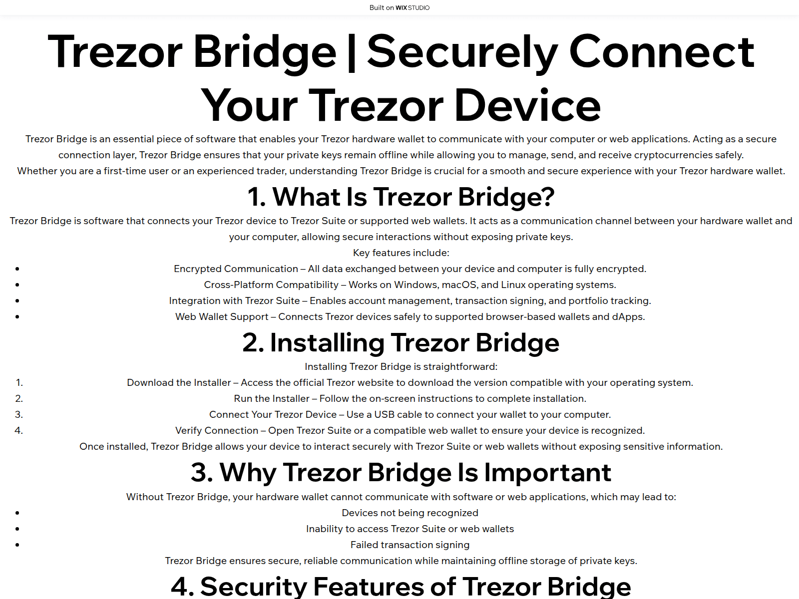 Screenshot of bridge-learnpage.wixstudio.com