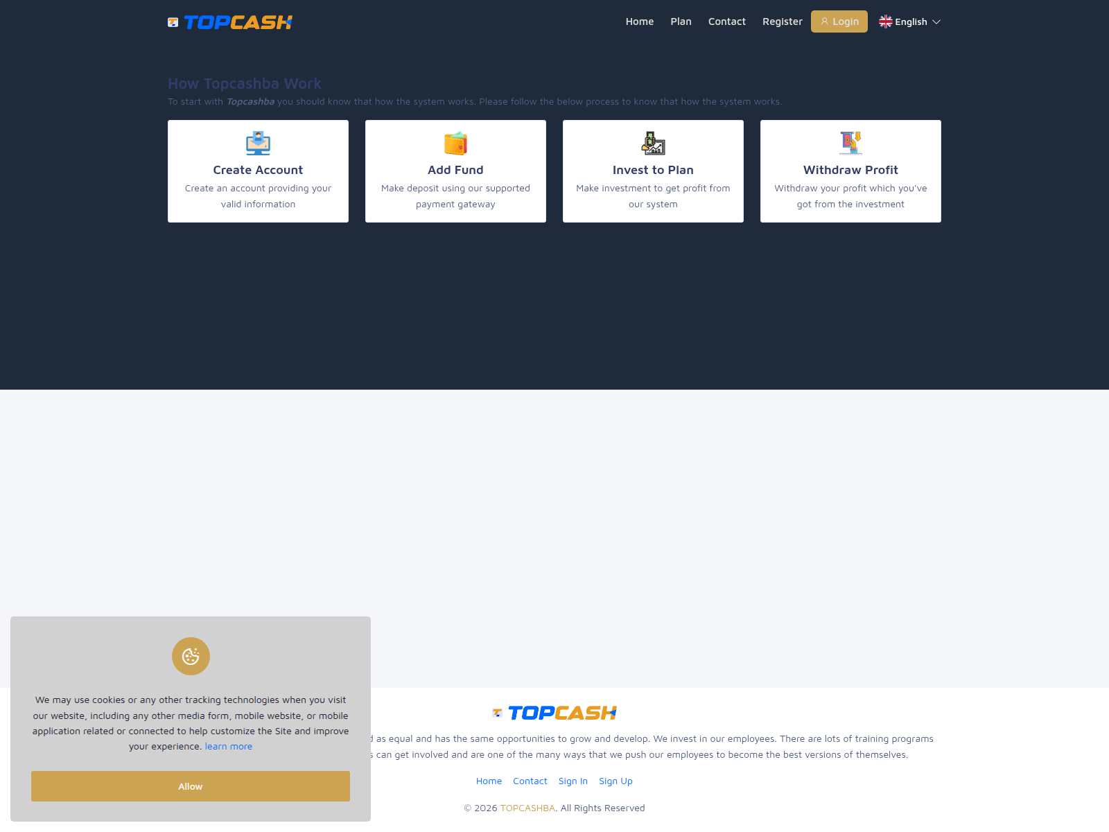 Screenshot of topcashba.com