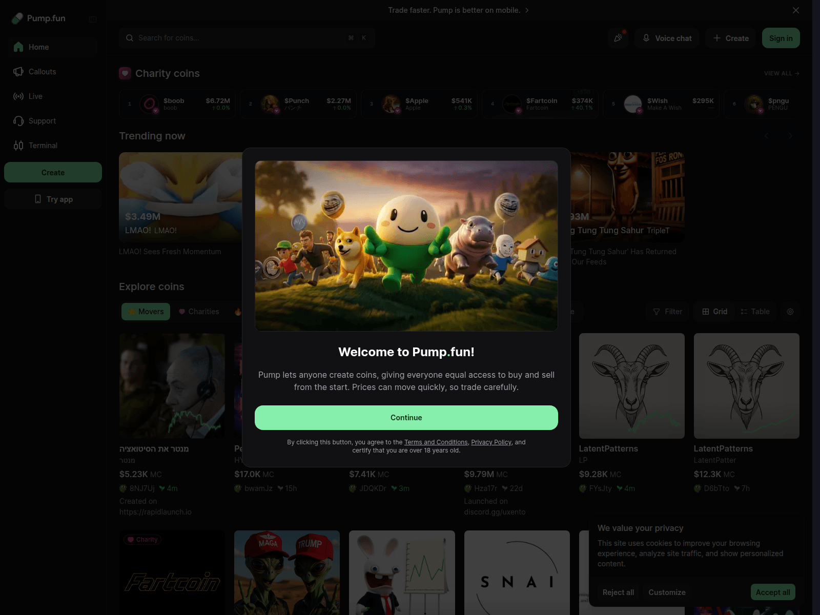 Screenshot of punnp.live