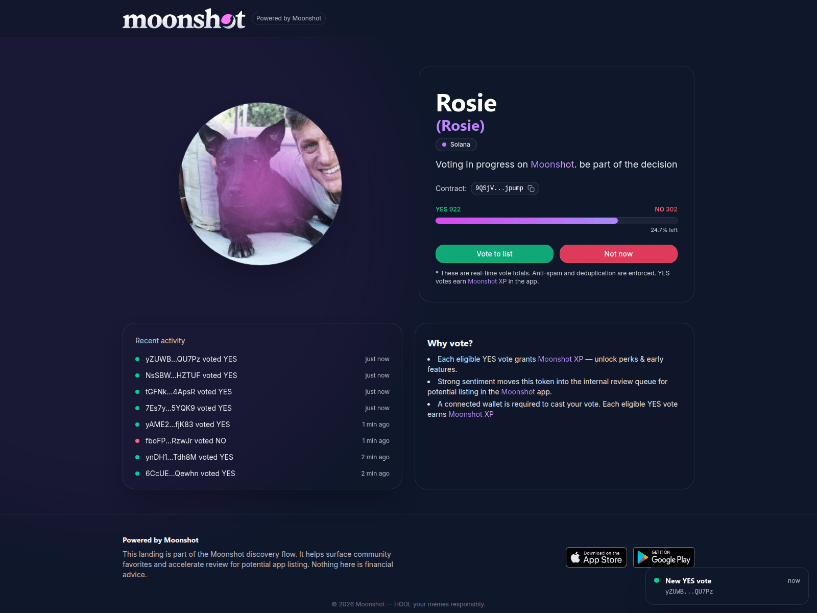 Screenshot of vote-moonshote.com