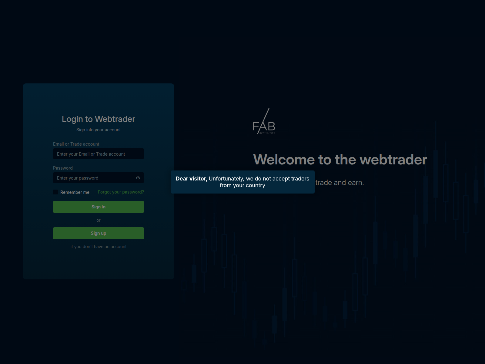 Screenshot of webtrader.fabsecuritie.com