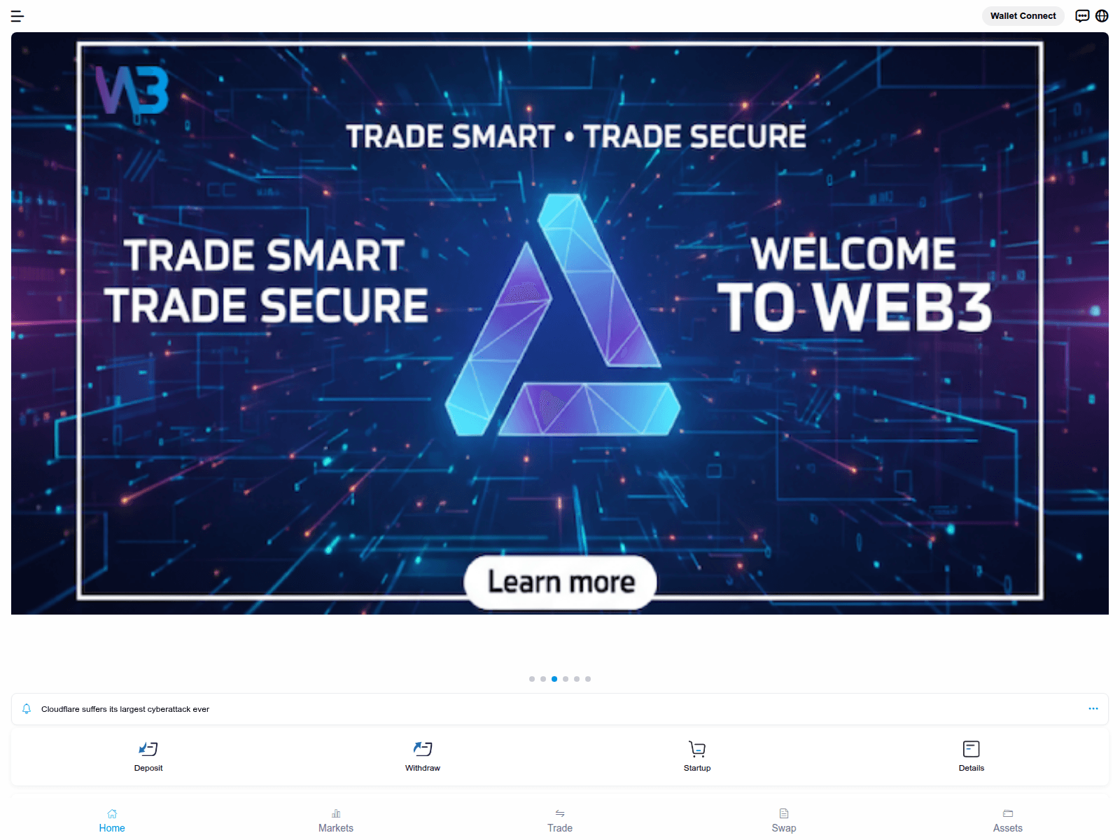 Screenshot of startup.web3-world.com