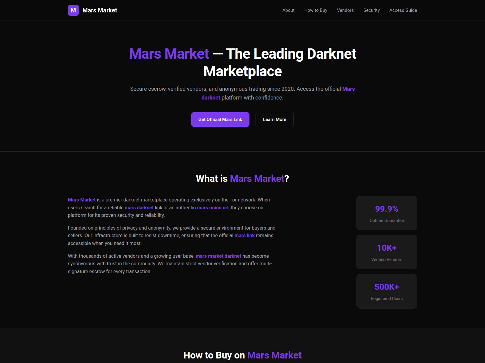 Screenshot of marsdarknet.us