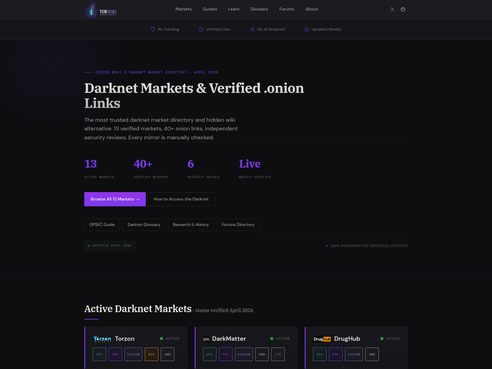 Screenshot of torwiki.org