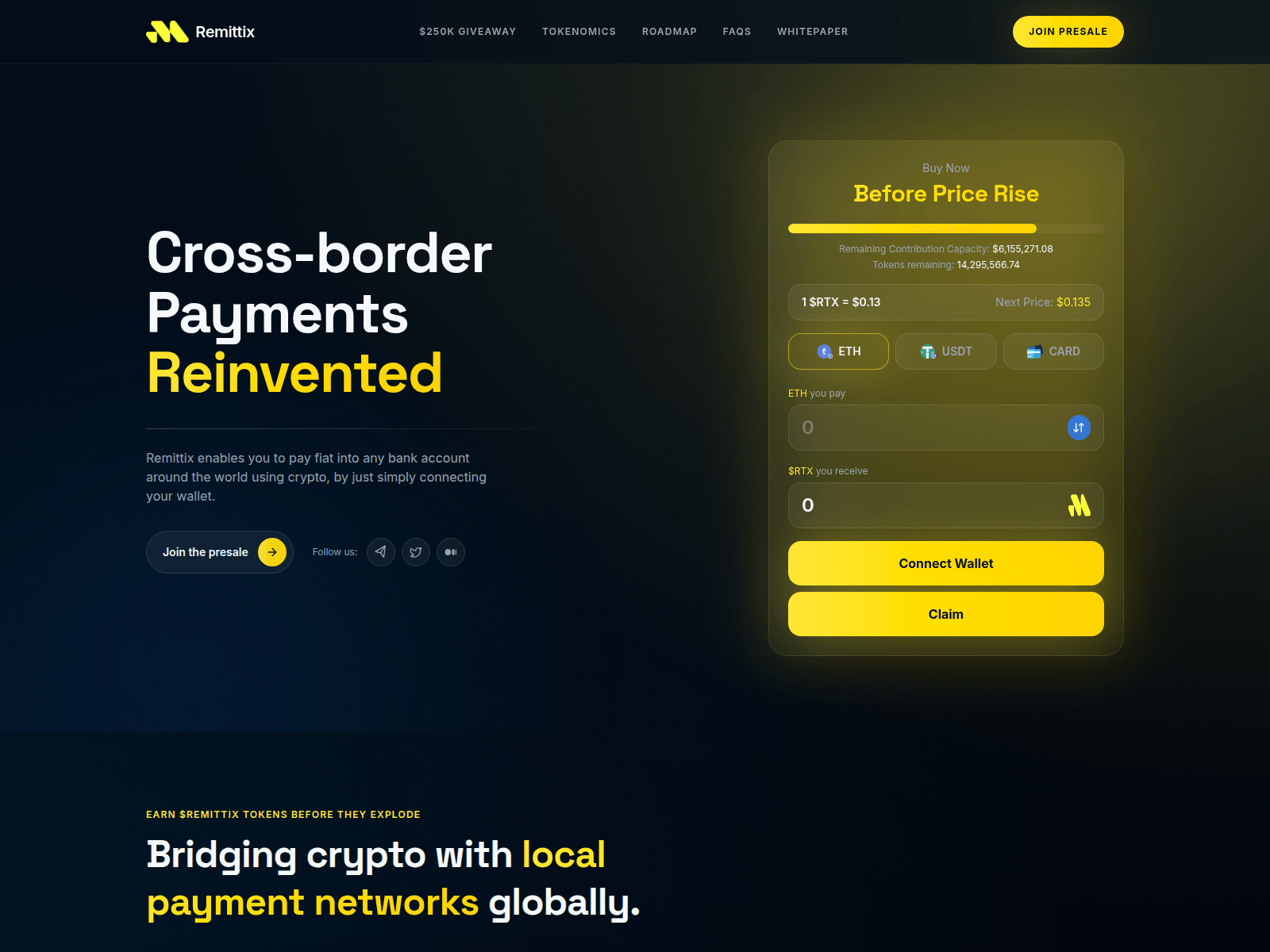 Screenshot of presale-remittix.app