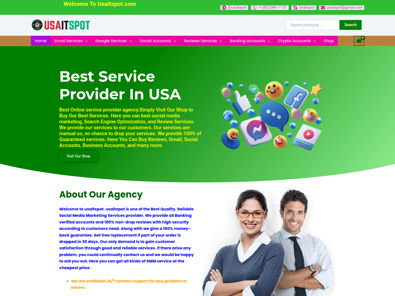 Screenshot of usaitspot.com