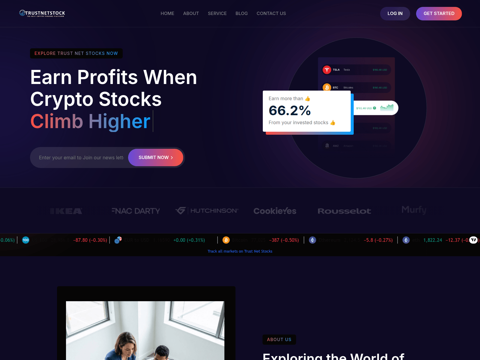Screenshot of trustnetstock.online