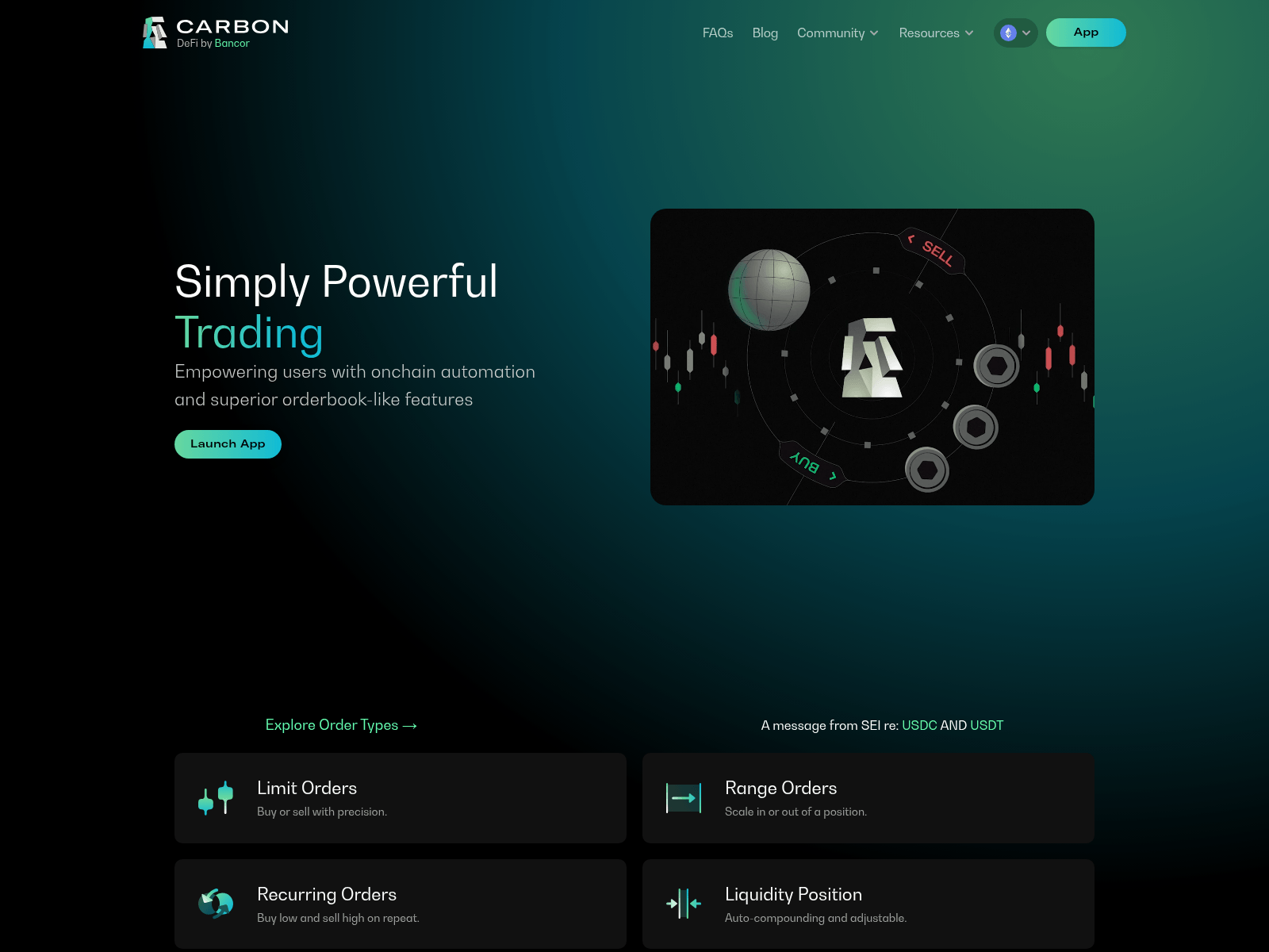Screenshot of carbondefi.trade