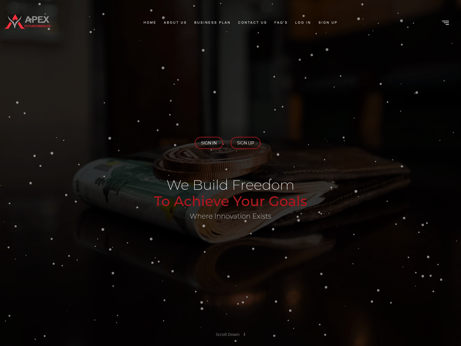 Screenshot of apexfutureswealth.com