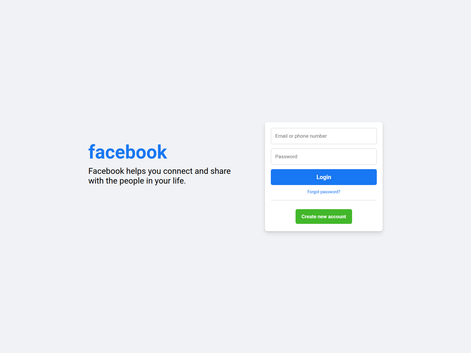 Screenshot of facebook-similer.vercel.app