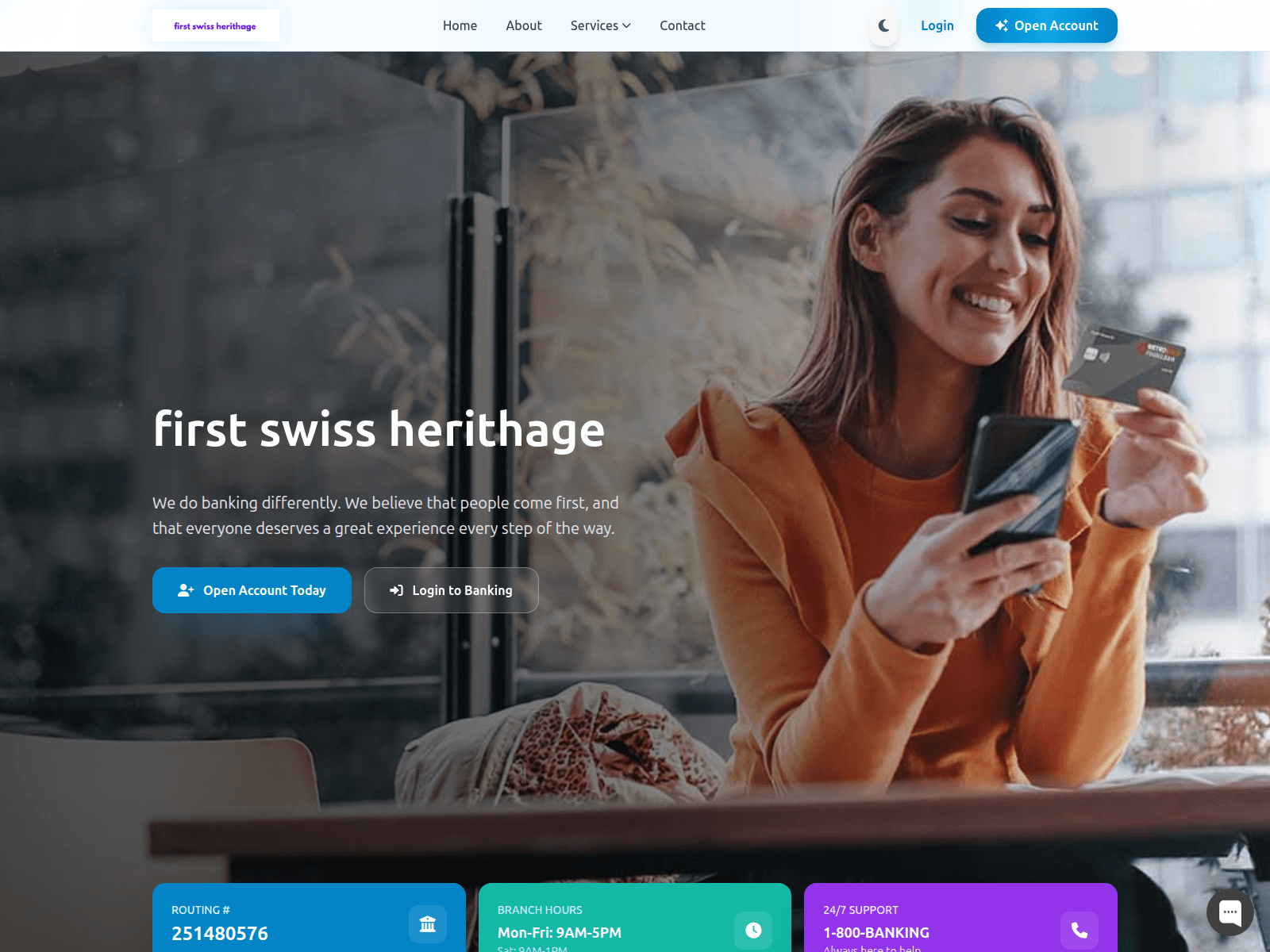 Screenshot of firstswissherithage.com