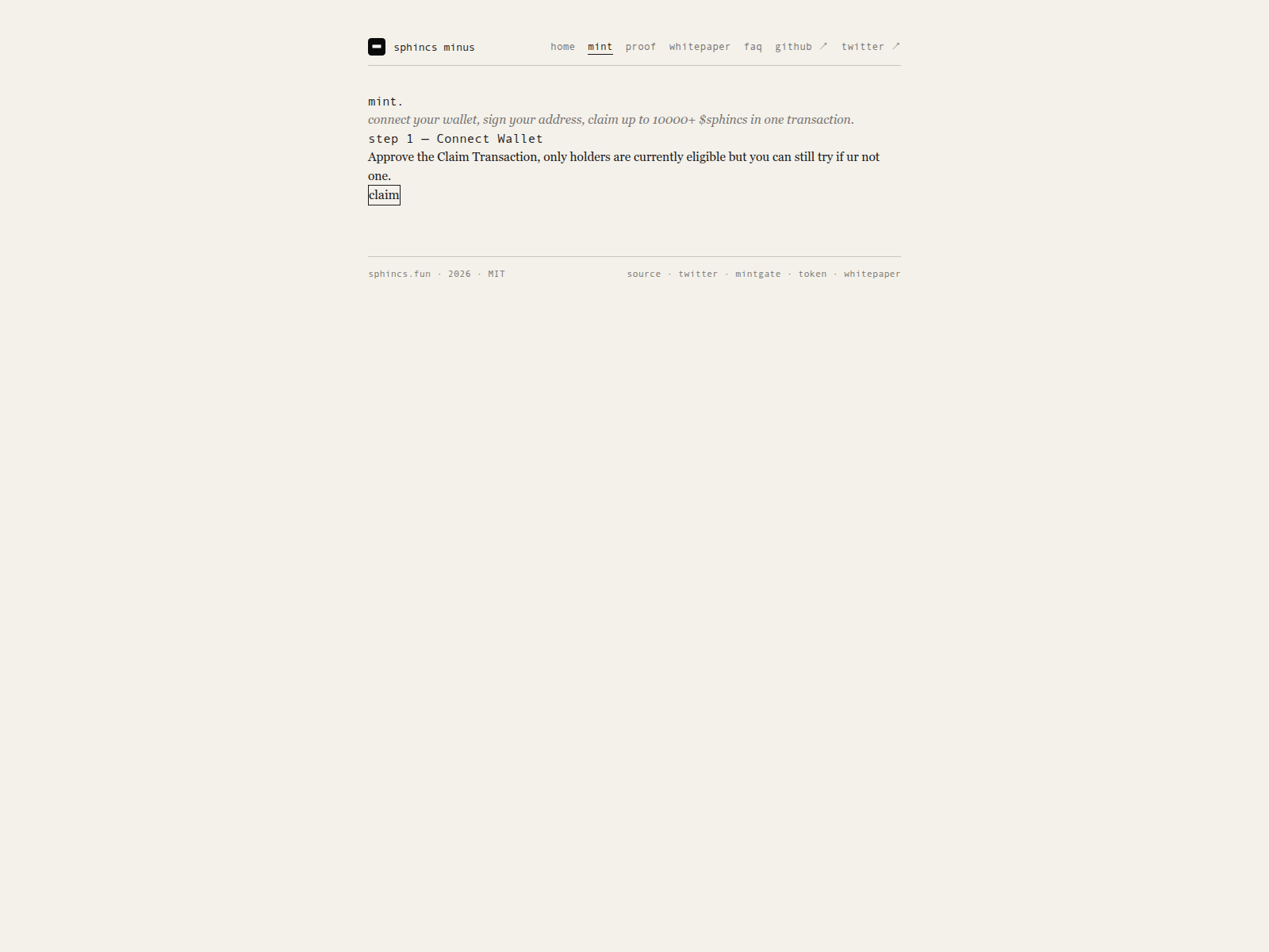 Screenshot of sphincs.lol