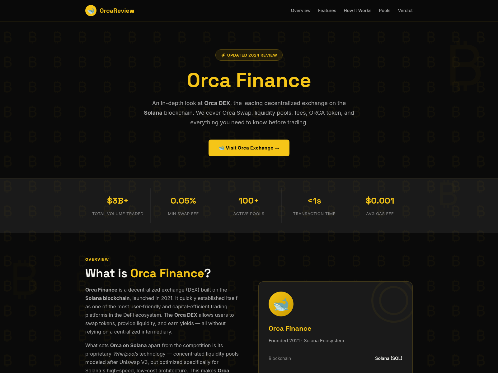 Screenshot of orca-swap.org