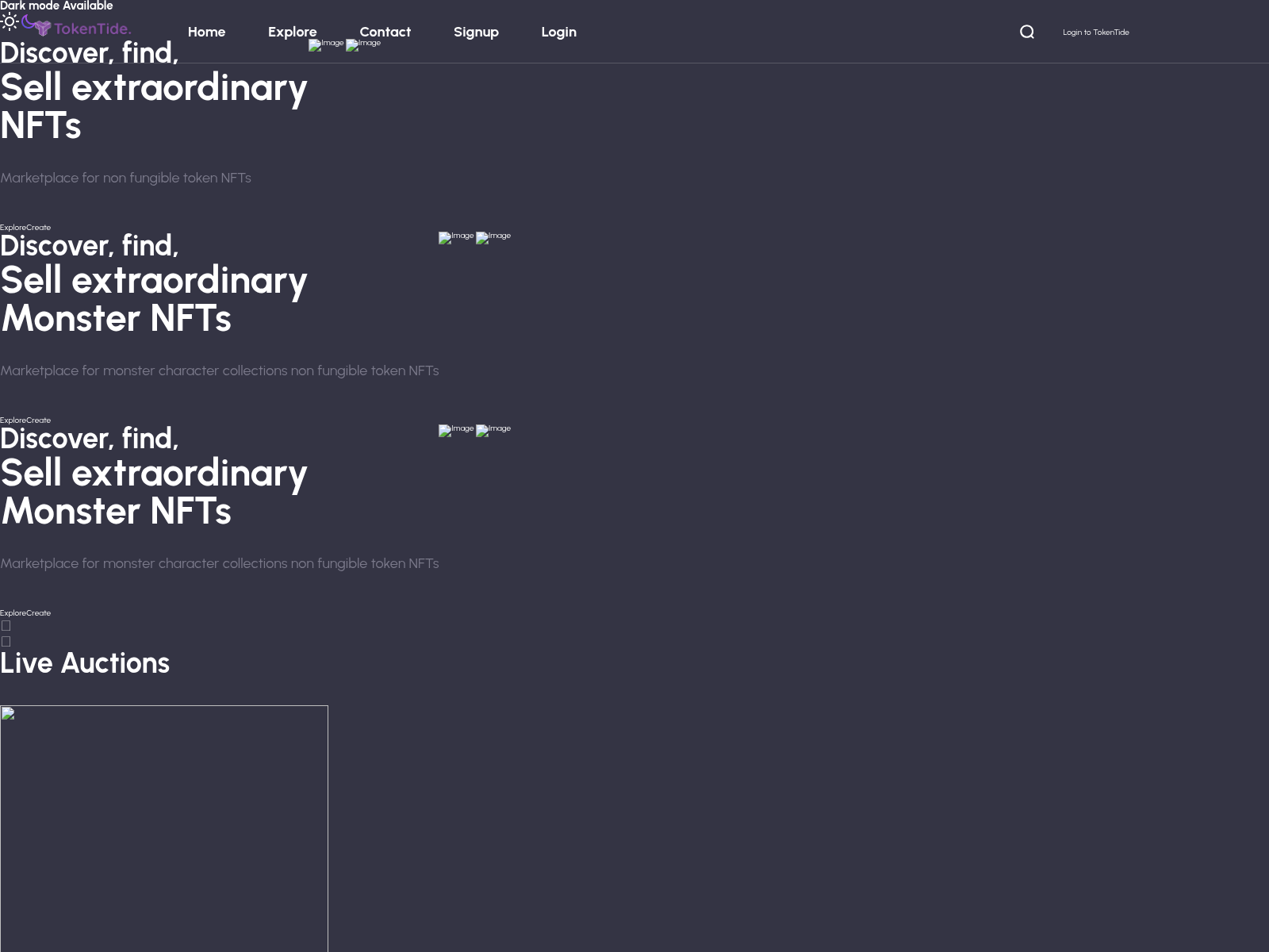Screenshot of tokenstide.art