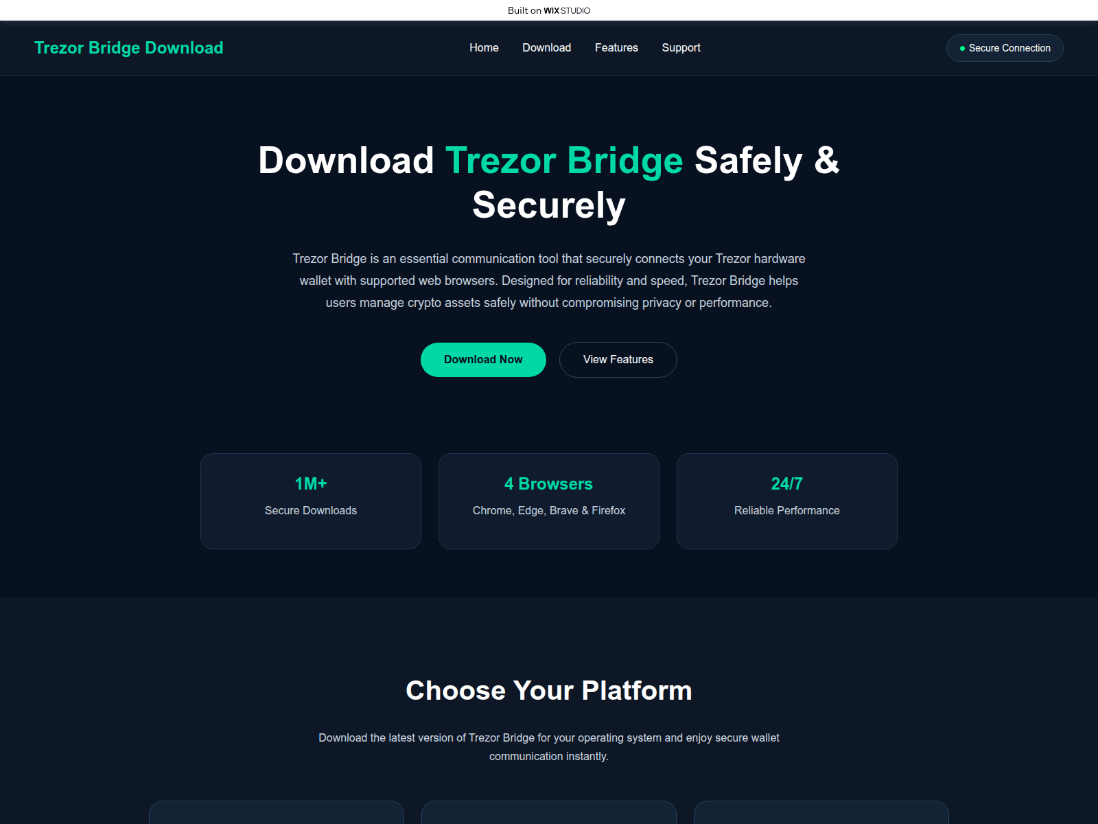 Screenshot of get-startedbridge.wixstudio.com