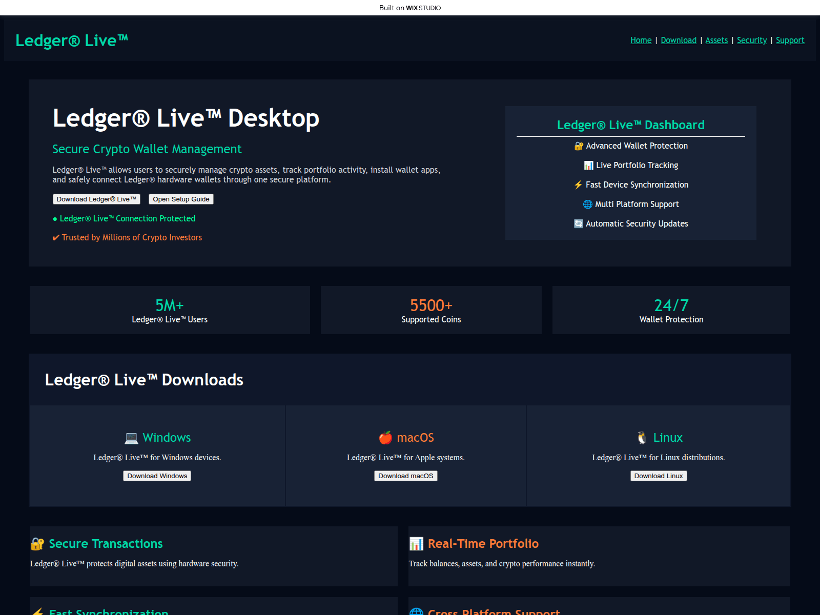Screenshot of lekdger-usdesktop.wixstudio.com