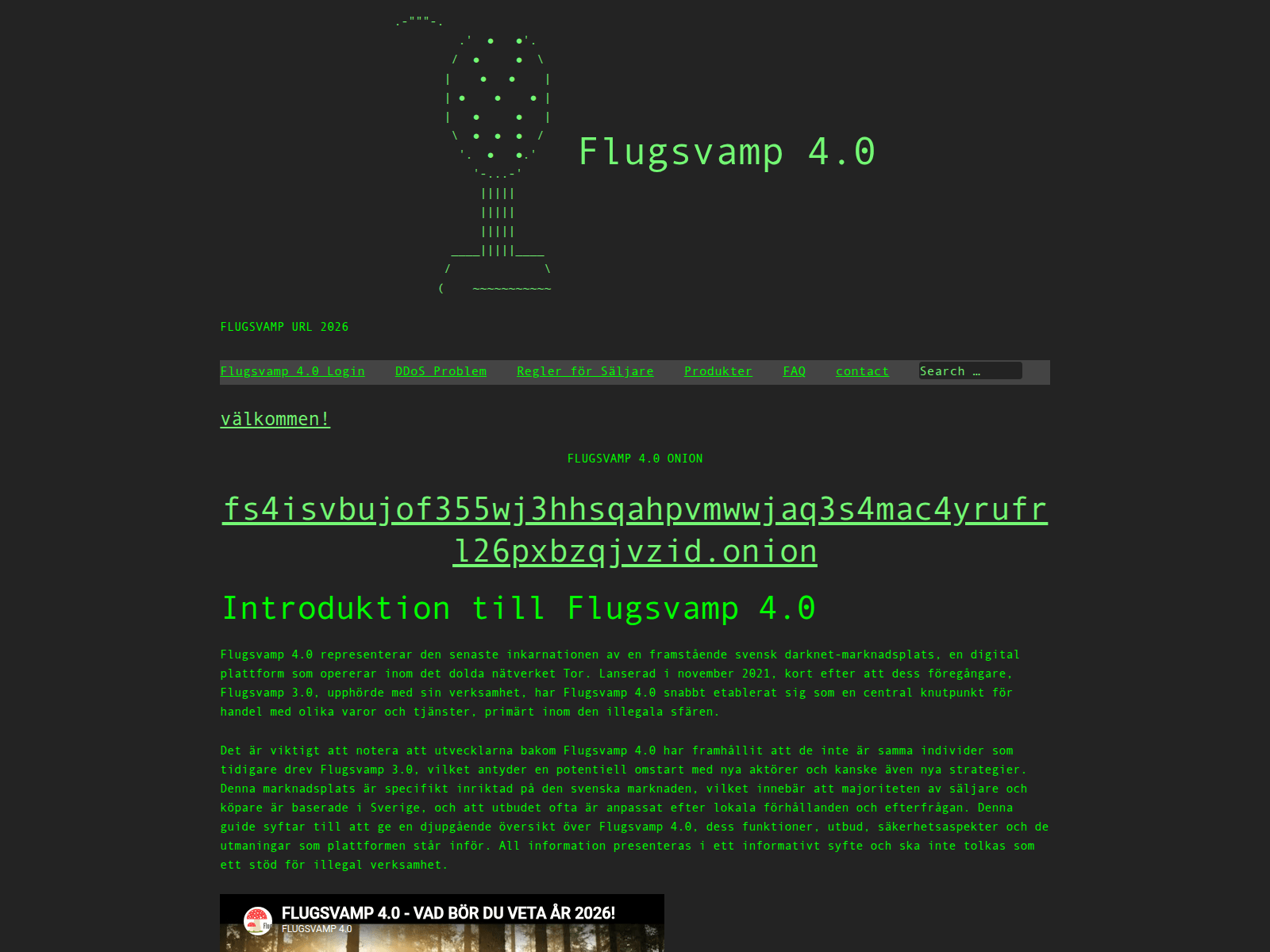 Screenshot of flugsvampse.com