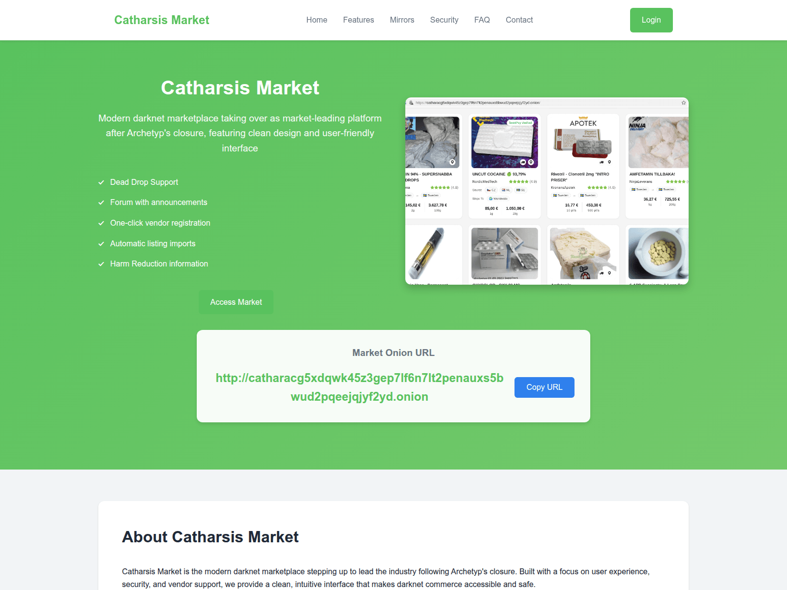 Screenshot of catharsismarket.com