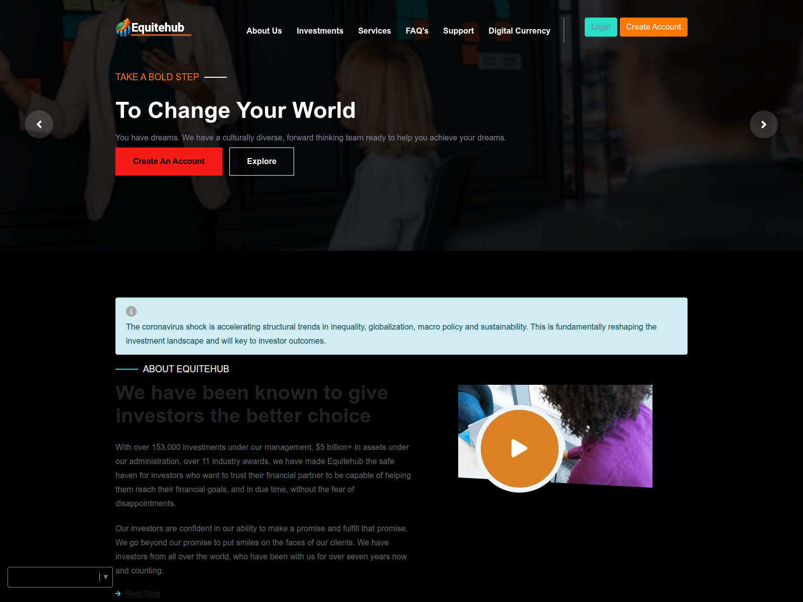 Screenshot of equitehubs.com