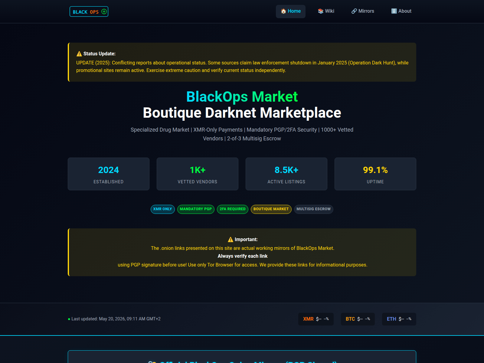 Screenshot of blackops-darknet.wiki