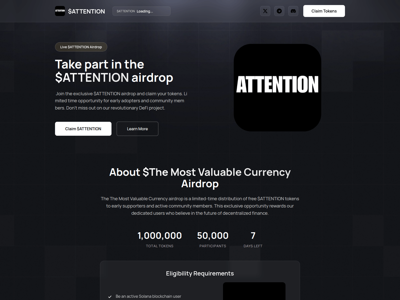 Screenshot of claim-attention.pages.dev