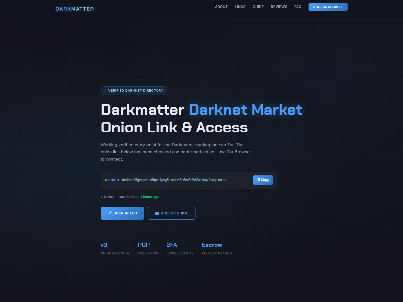 Screenshot of darkmatter-mirror-link.cc