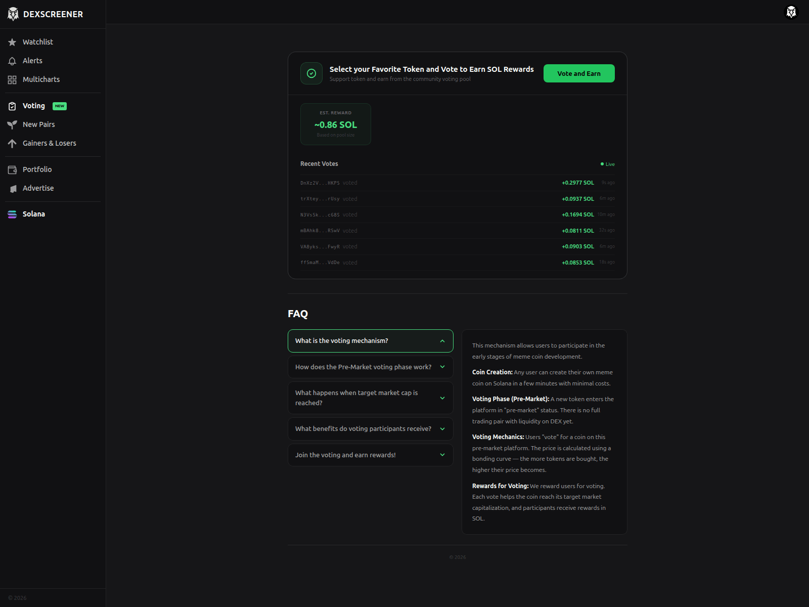 Screenshot of rewards-dexscreener.com