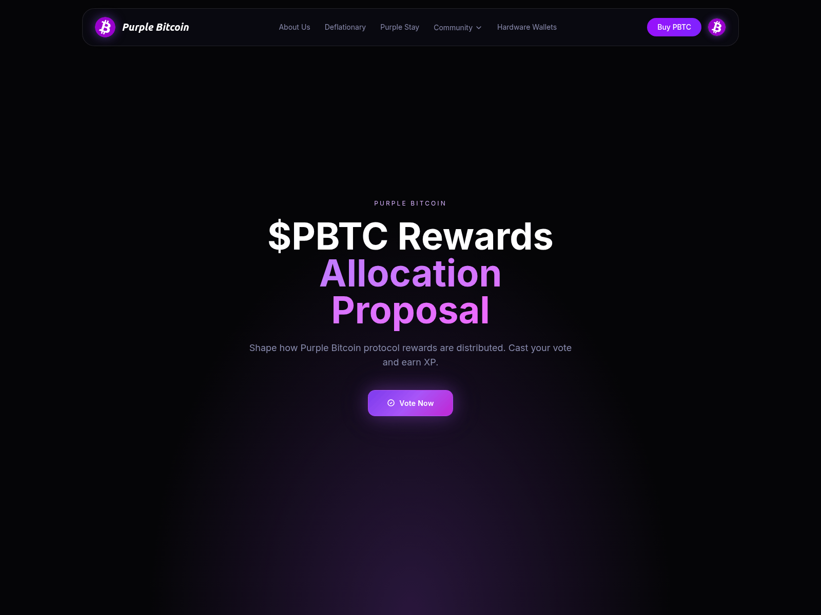 Screenshot of purplebitcoin.pages.dev