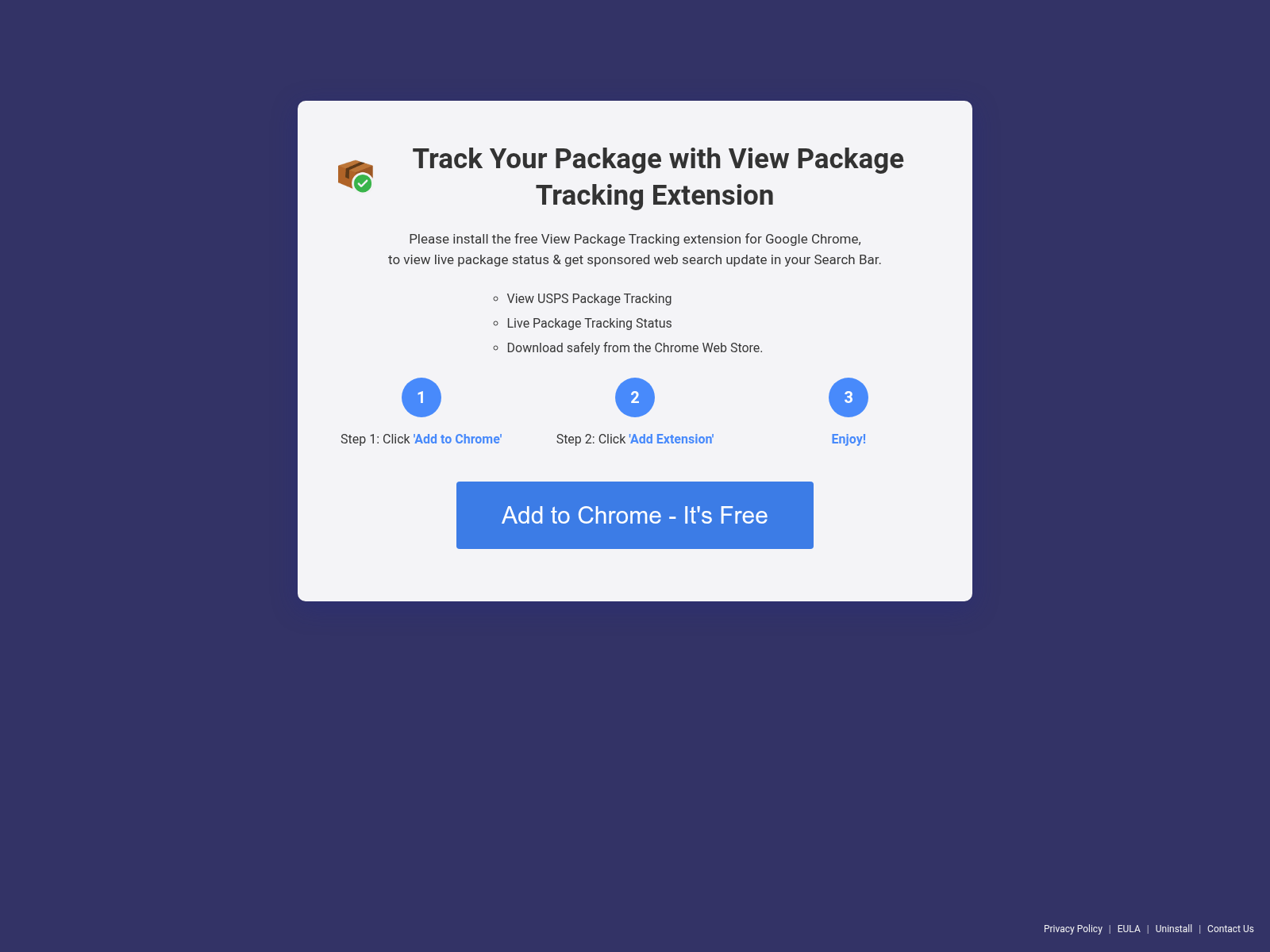 Screenshot of viewpackagetracking.com