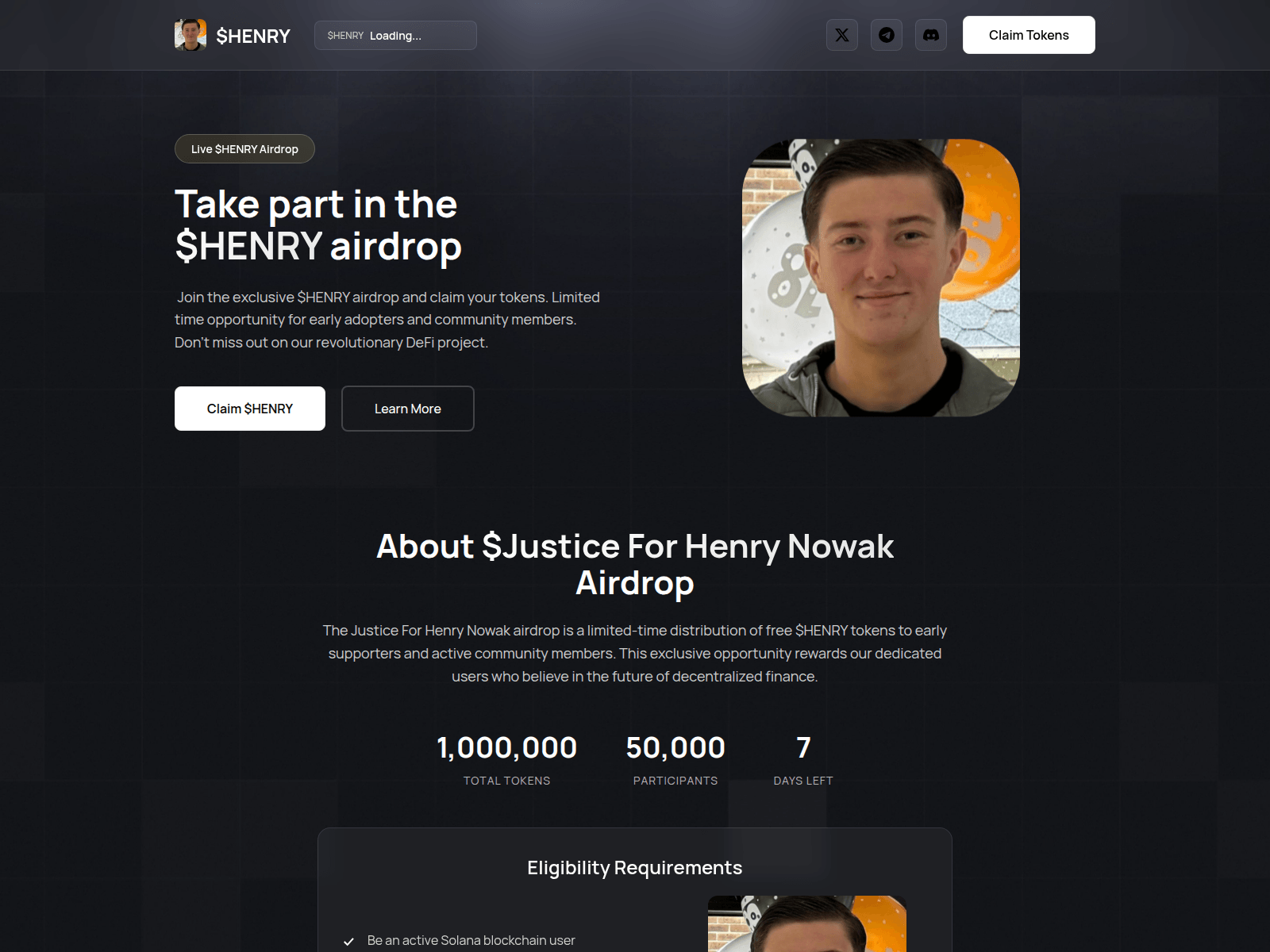 Screenshot of claim-henry.pages.dev
