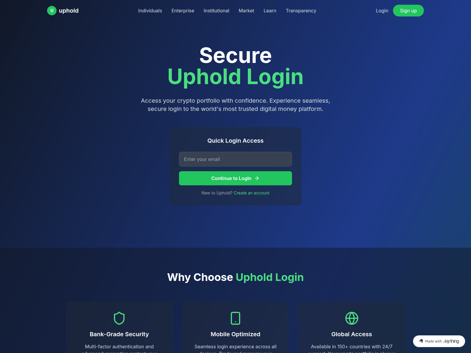 Screenshot of support-uphold-cdn.created.app